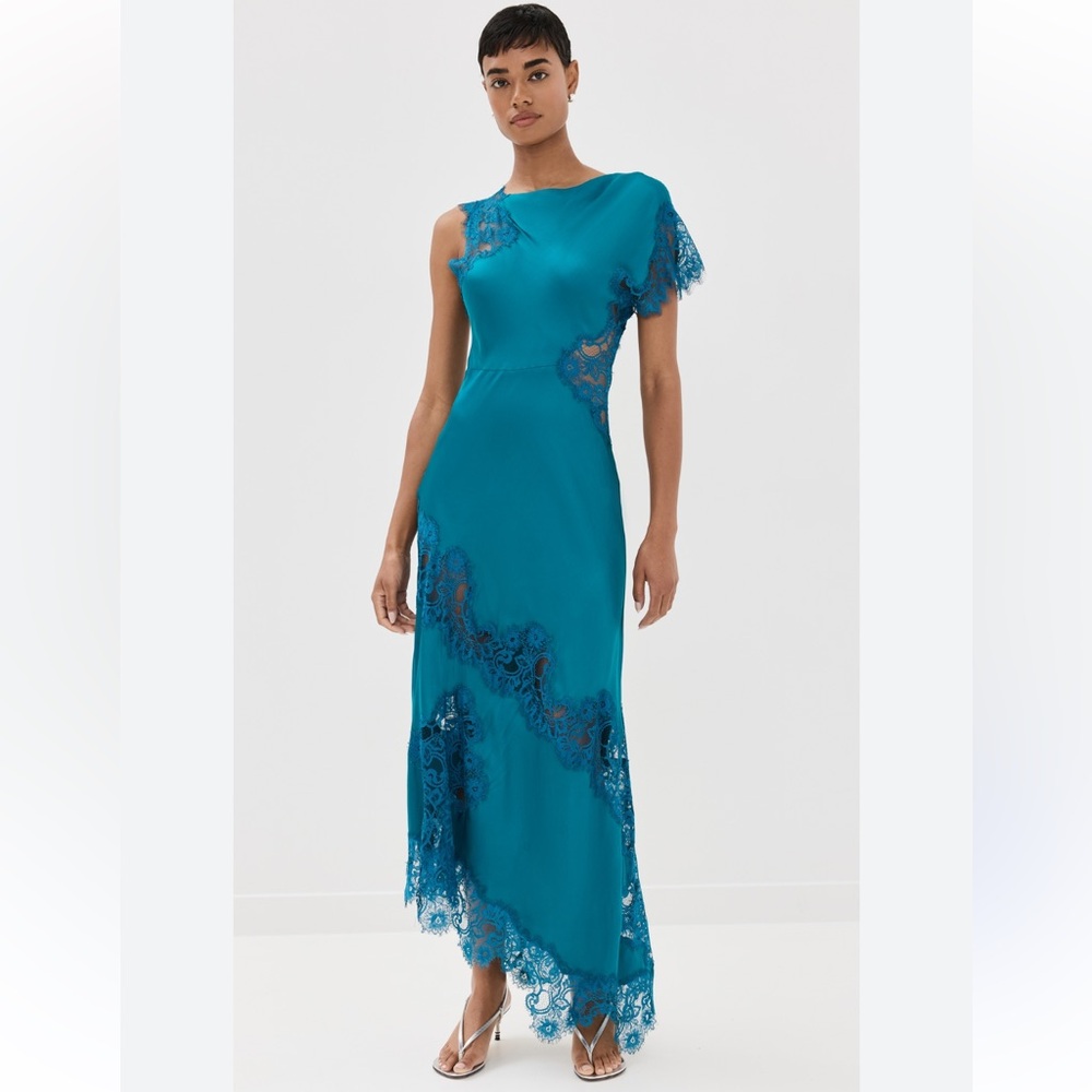 NWT A.L.C Alesia Dress in Teal/Blue Size 2